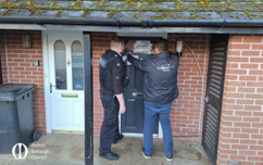 Mayfield Street Closure Order Being Put Up